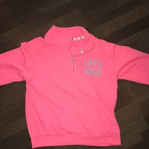 Pink Victoria’s secret quarter zip